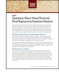 Assessing Wood Structural Panels Exposed to Excessive Moisture 