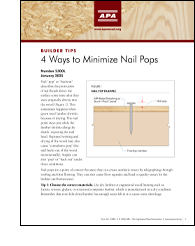 Builder Tips: 4 Ways to Minimize Nail Pops