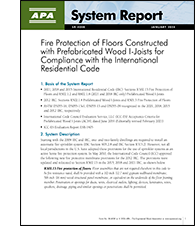 SR-405: Fire Protection of Floors Constructed with Prefabricated Wood I-Joists